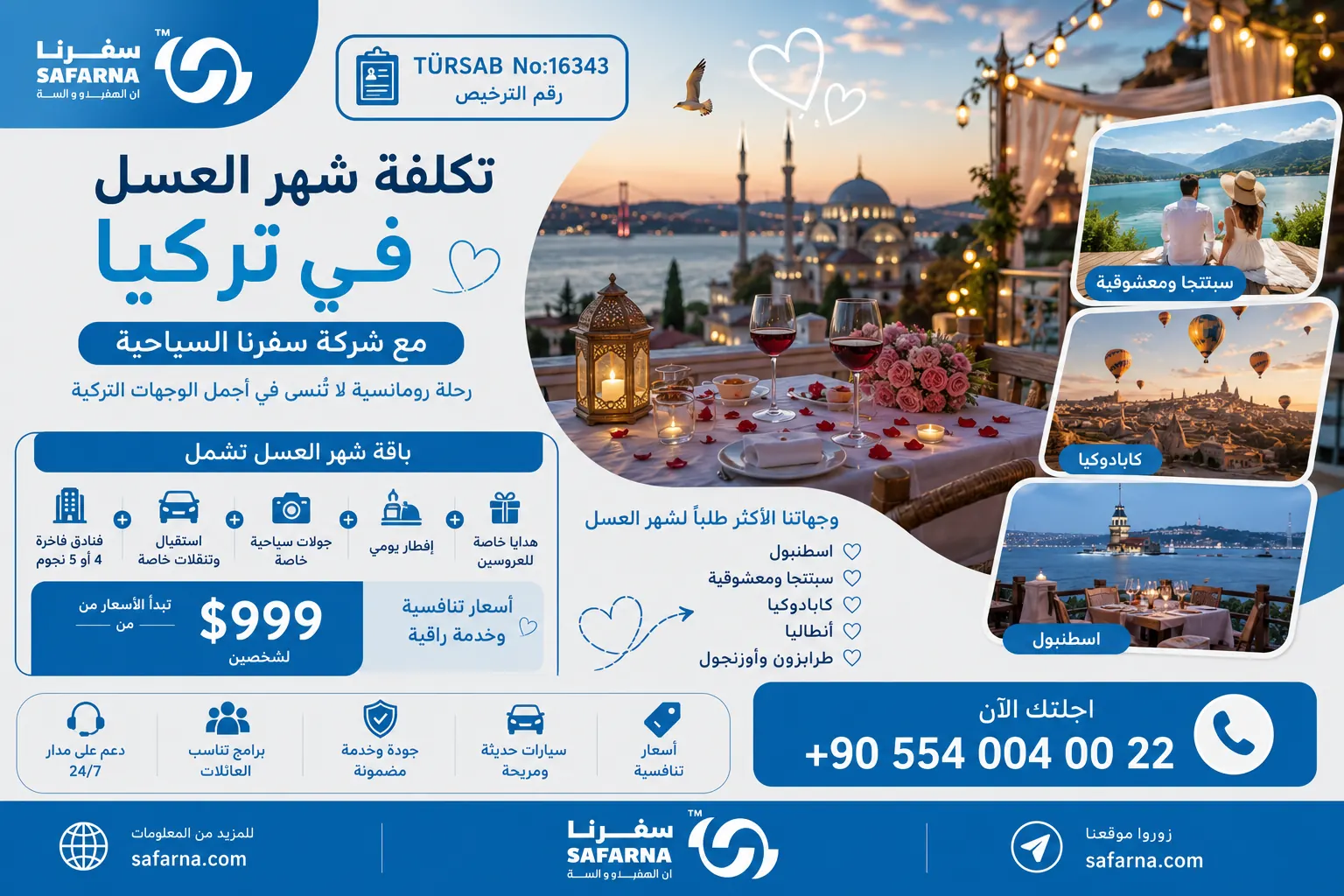 تكلفة شهر العسل في تركيا